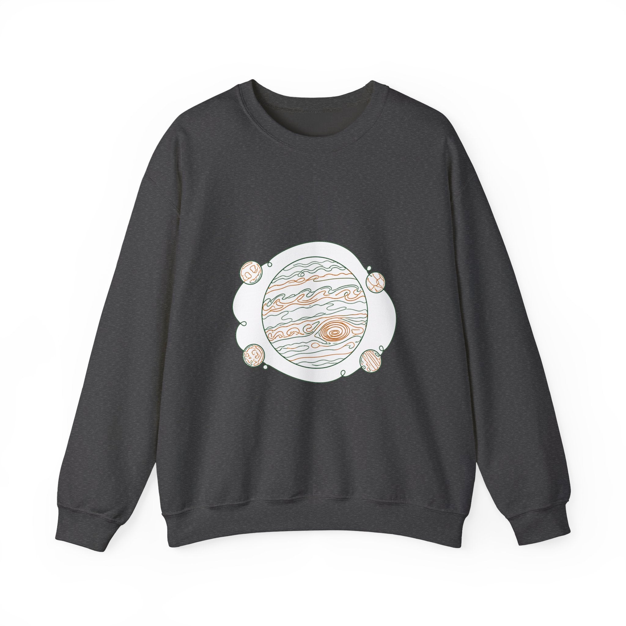 Matching Couple Sweatshirt - Saturn & Jupiter Matching Couple Comfort Colors Crew Minimalist Art His Hers Christmas Gift - Design B