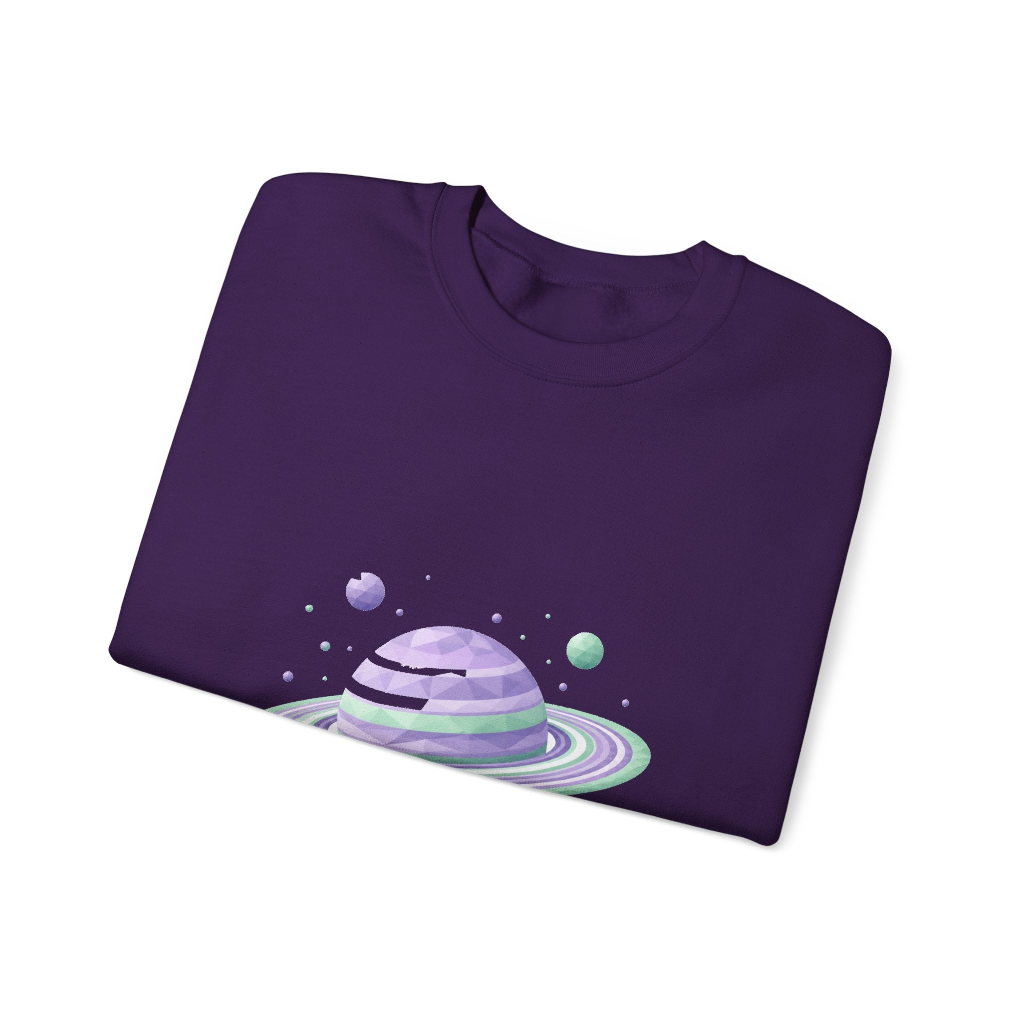 Matching Couple Sweatshirt - Saturn & Jupiter Matching Couple Crewneck Sweatshirt Geometric Art His Hers Couple Gift - Design A