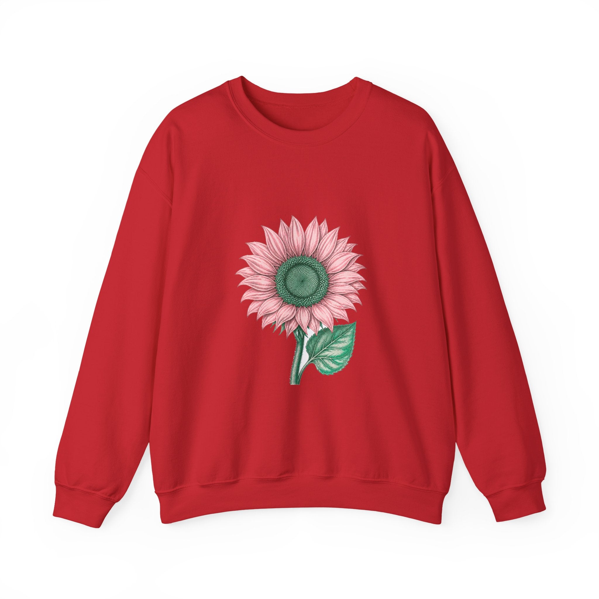 Matching Couple Sweatshirt - Sunflower & Moonflower Matching Couple Crewneck Sweatshirt Vintage Art His Hers Wedding Gift - Design A