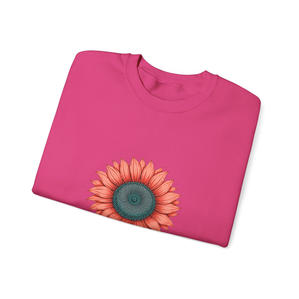 Matching Couple Sweatshirt - Sunflower & Moonflower Matching Couple Crewneck Sweatshirt Hand-Drawn Art His Hers Best Friend Gift - Design A