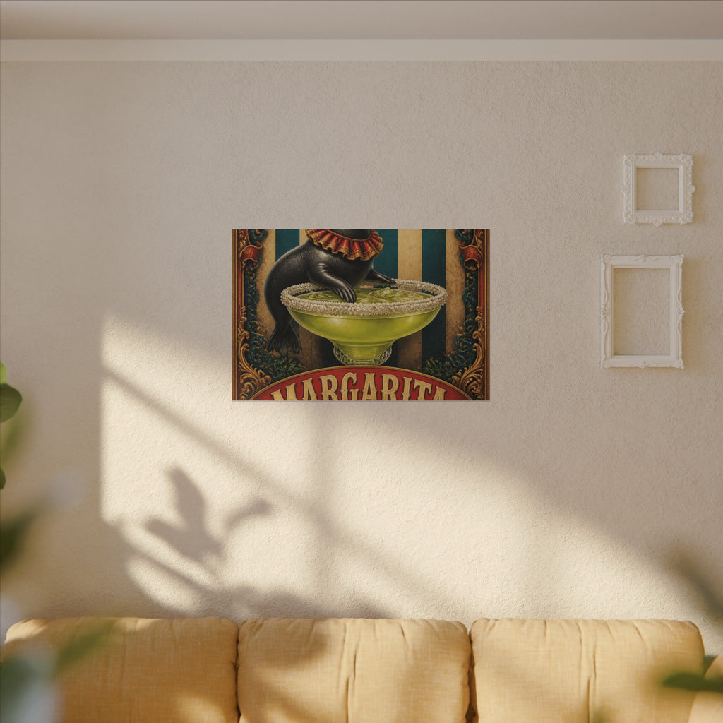Margarita Balancing Seal Wall Art Canvas 24×36 Baroque Studio Decor Maximalist Print