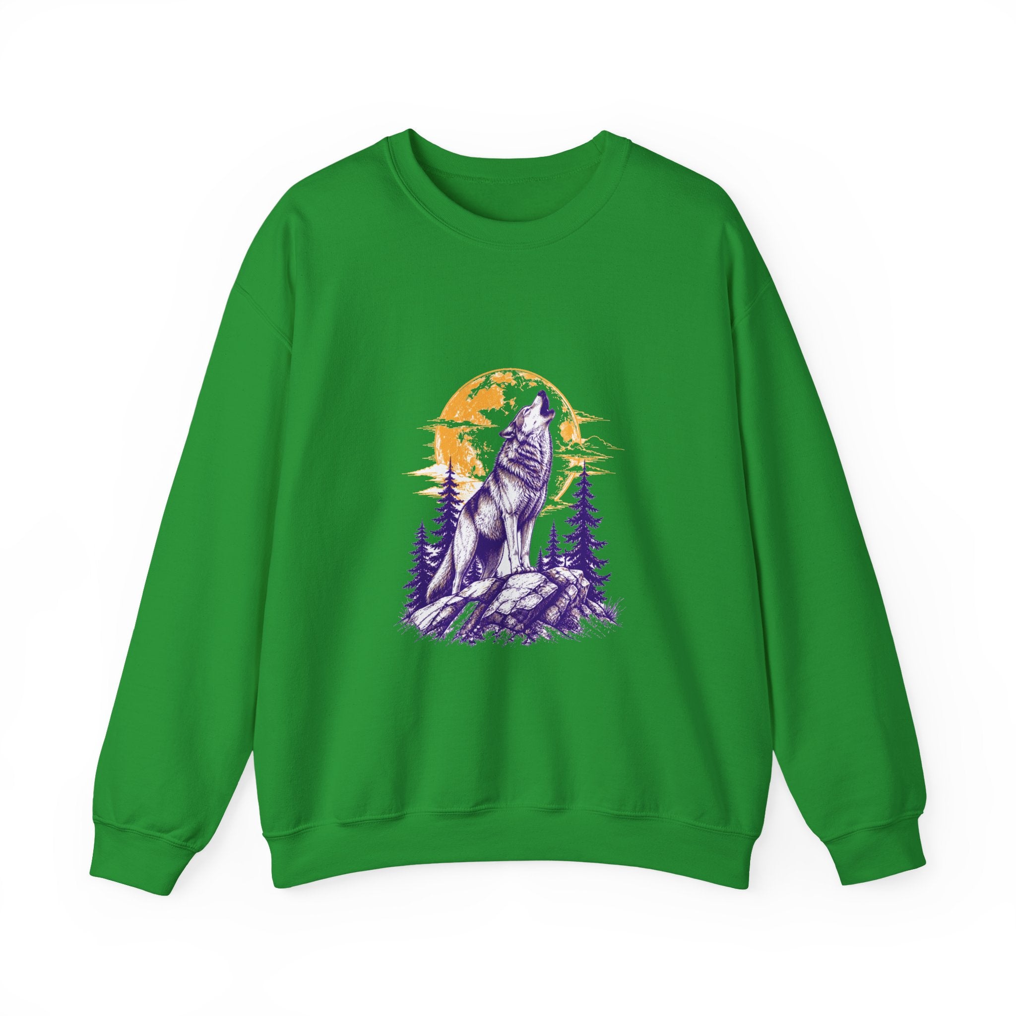 Matching Couple Sweatshirt - Wolf & Dove Matching Couple Crewneck Sweatshirt Hand-Drawn Art His Hers Best Friend Gift - Design A