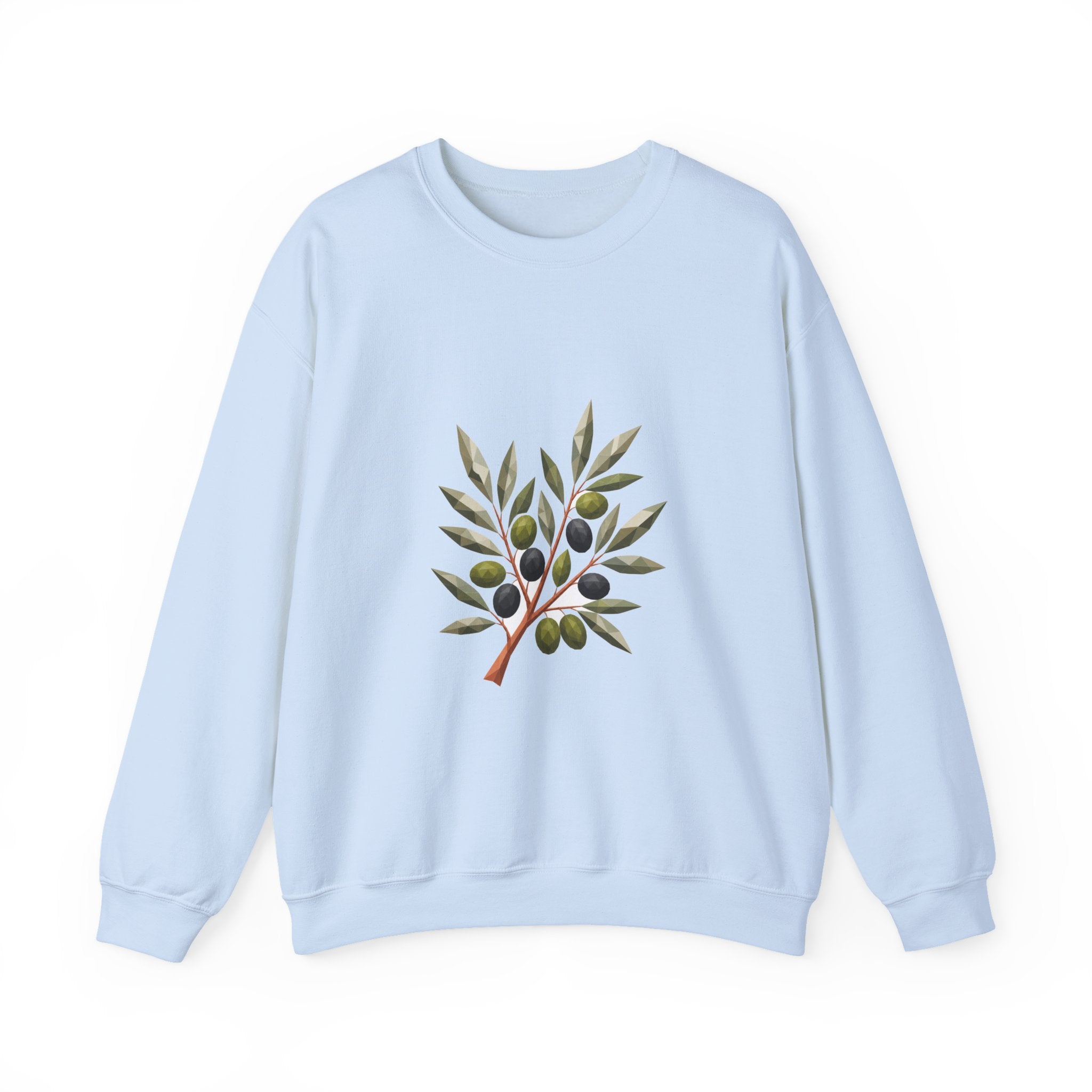 Matching Couple Sweatshirt - Olive Branch & Fig Matching Couple Premium Fleece Sweatshirt Geometric Art His Hers Love Gift - Design A