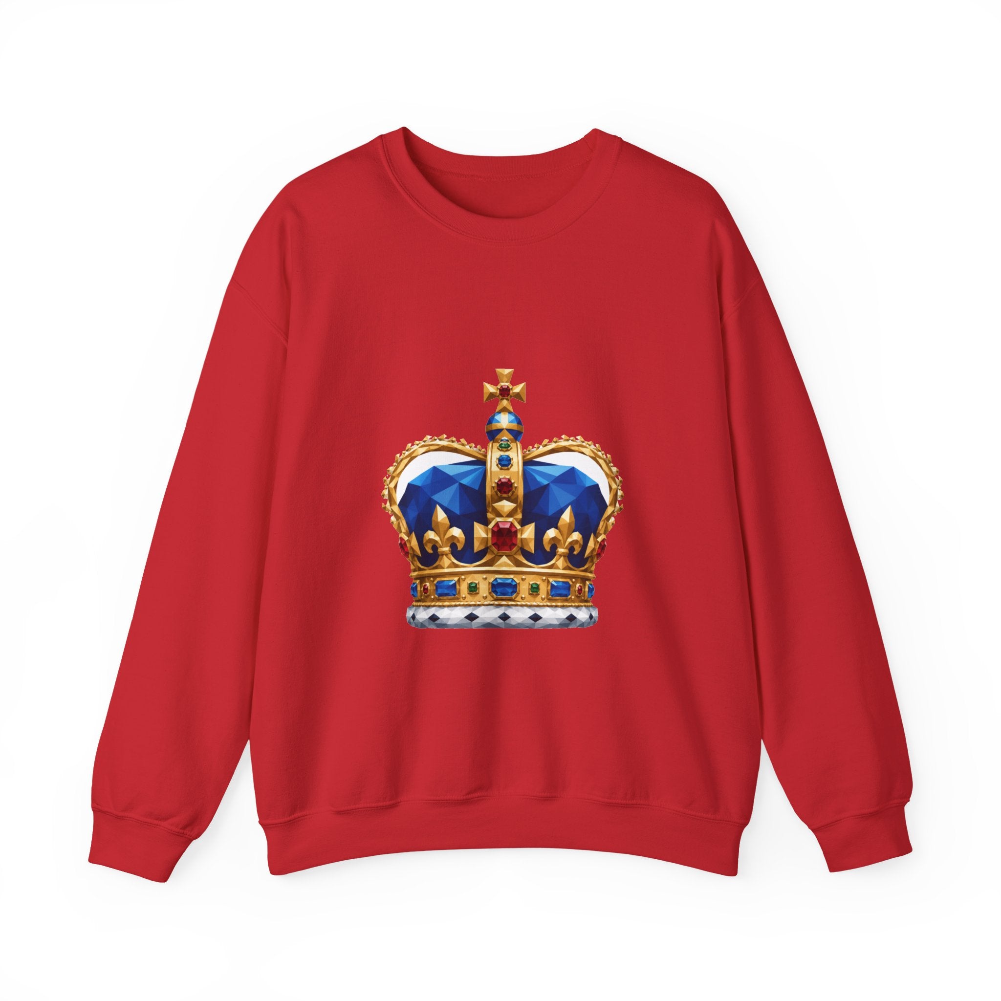 Matching Couple Sweatshirt - Crown & Shield Matching Couple Comfort Colors Crew Geometric Art His Hers Love Gift - Design A