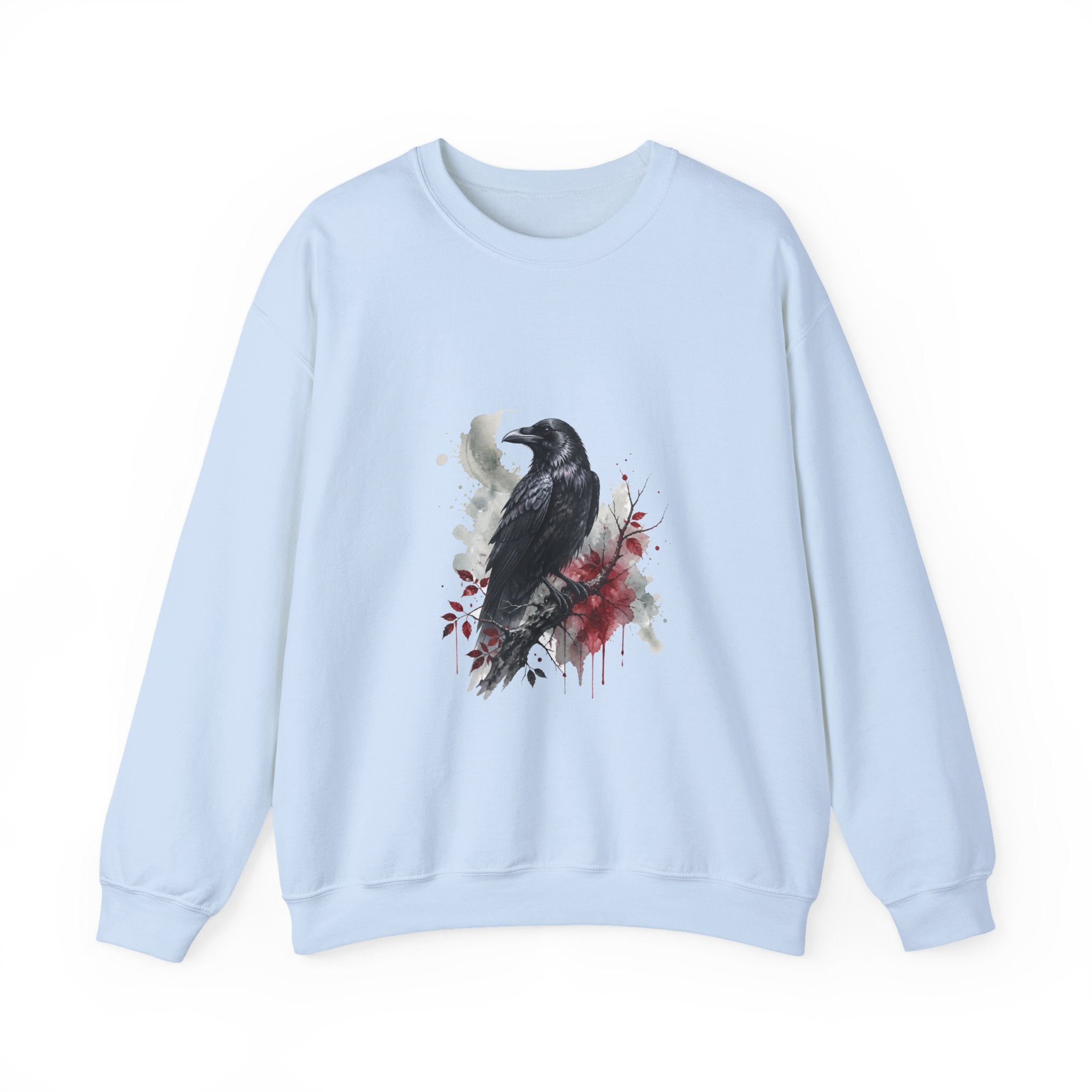 Matching Couple Sweatshirt - Raven & Swan Matching Couple Comfort Colors Crew Watercolor Art His Hers Birthday Gift - Design A