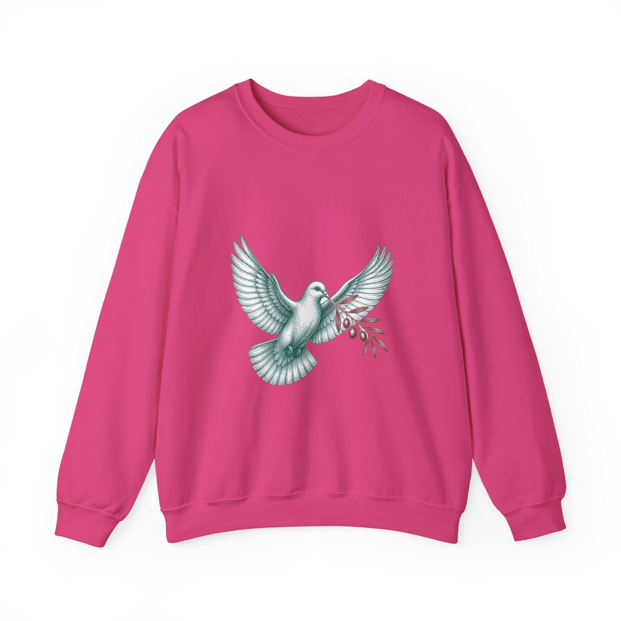 Matching Couple Sweatshirt - Wolf & Dove Matching Couple Comfort Colors Crew Vintage Art His Hers Honeymoon Gift - Design B