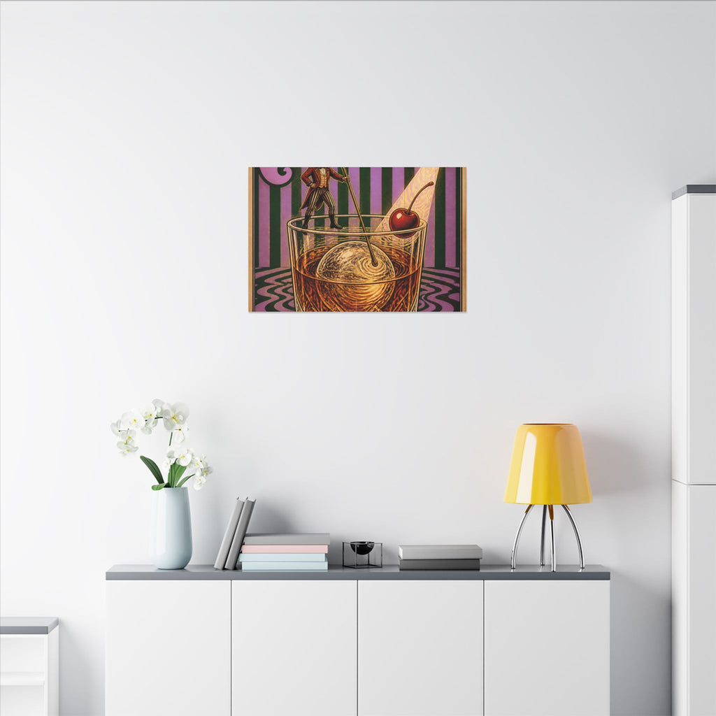 Old Fashioned Ringmaster Wall Art Canvas 24×36 Psychedelic Dining Room Decor Maximalist Print