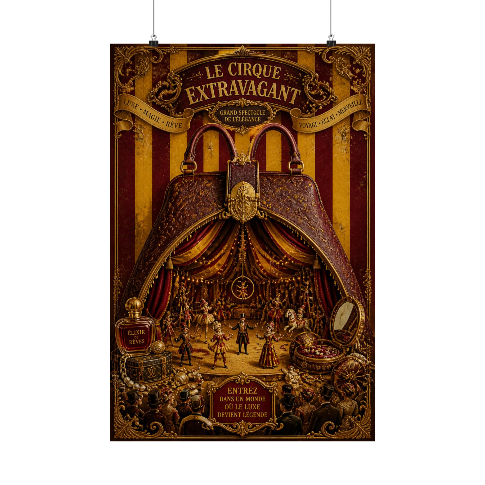 Handbag Big Top Wall Art Poster 24×36 Baroque Studio Decor Maximalist Print
