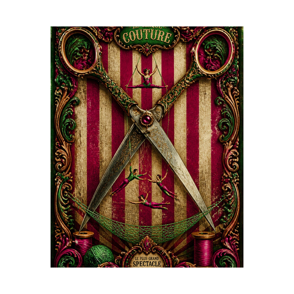 Giant Scissors Trapeze Wall Art Poster 18×24 Baroque Home Office Decor Maximalist Print