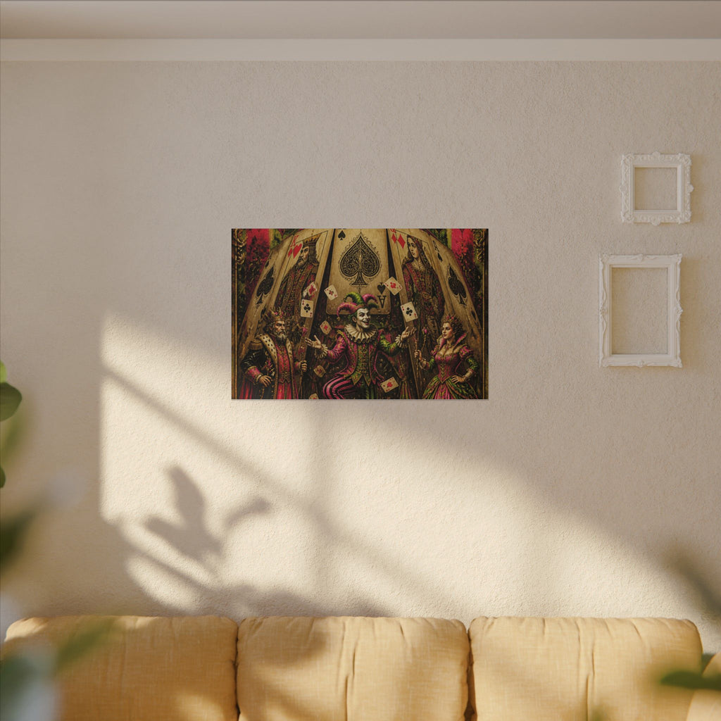 Playing Cards Tent Wall Art Canvas 16×20 Baroque Home Office Decor Maximalist Print