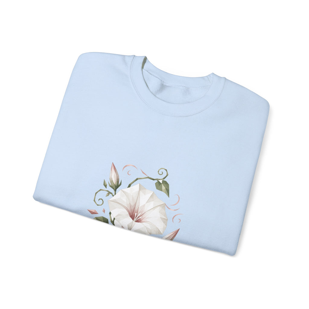 Matching Couple Sweatshirt - Sunflower & Moonflower Matching Couple Crewneck Sweatshirt Geometric Art His Hers Couple Gift - Design B
