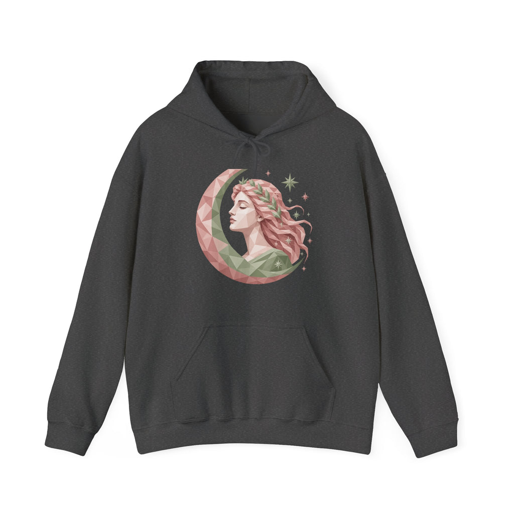Matching Couple Sweatshirt - Helios & Selene Matching Couple Hooded Sweatshirt Geometric Art His Hers Couple Gift - Design B