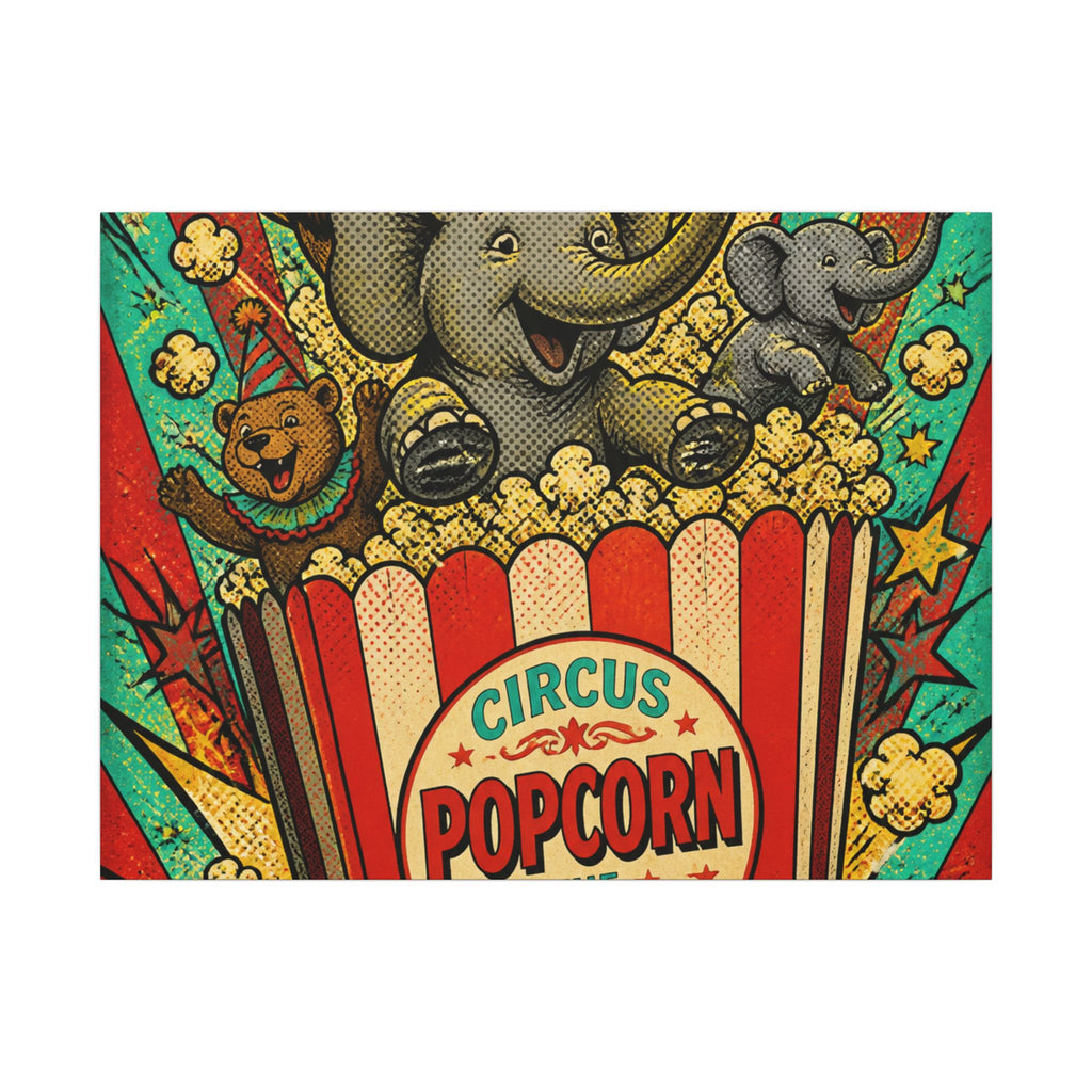 Popcorn Box Animals Wall Art Canvas 16×20 Pop Art Living Room Decor Maximalist Print