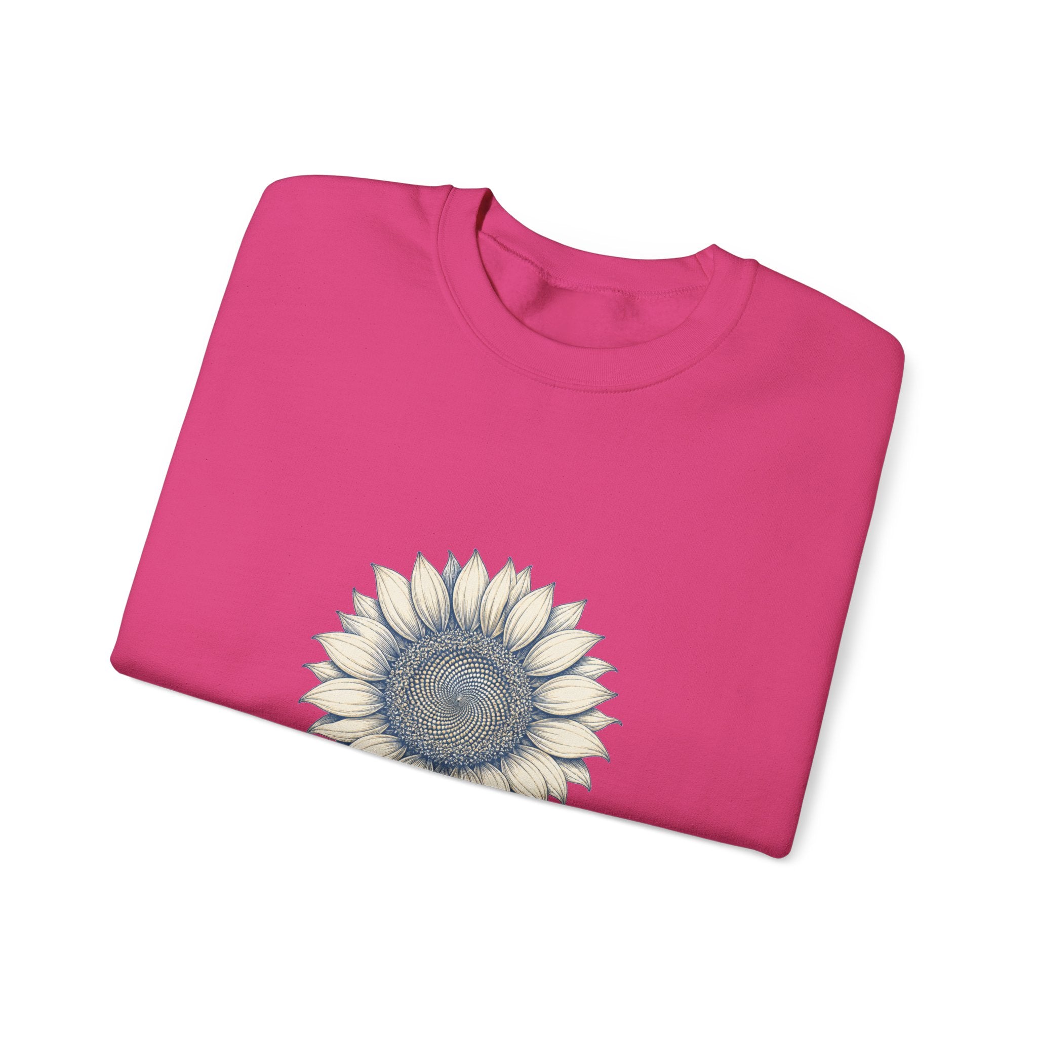 Matching Couple Sweatshirt - Sunflower & Moonflower Matching Couple Comfort Colors Crew Hand-Drawn Art His Hers Anniversary Gift - Design A