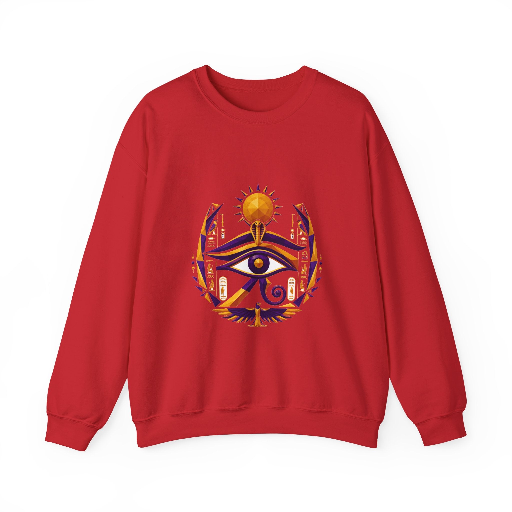 Matching Couple Sweatshirt - Eye of Ra & Horus Matching Couple Premium Fleece Sweatshirt Geometric Art His Hers Love Gift - Design A