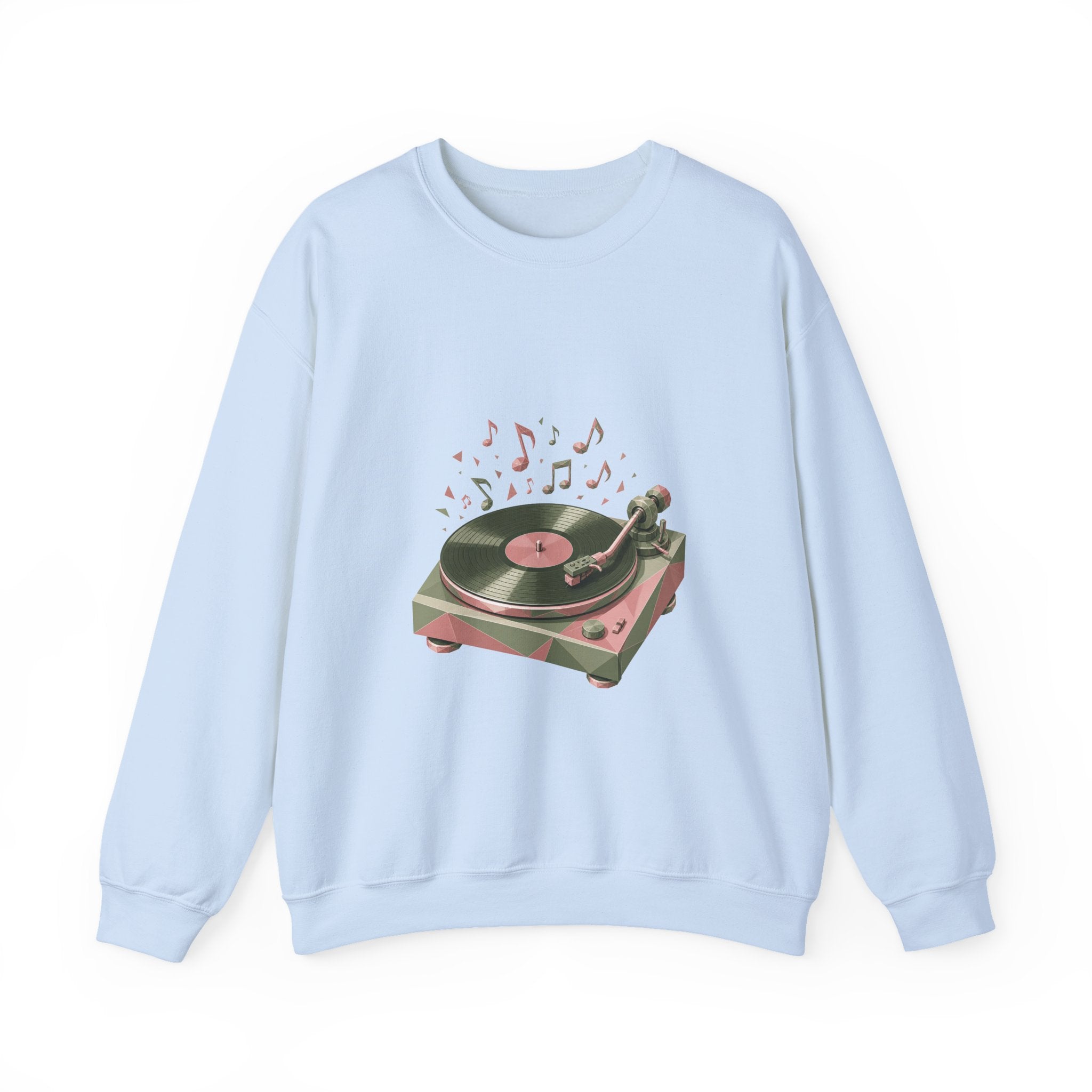 Matching Couple Sweatshirt - Vinyl & Cassette Matching Couple Comfort Colors Crew Geometric Art His Hers Love Gift - Design A