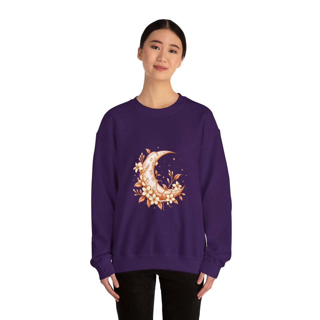 Matching Couple Sweatshirt - Sun & Moon Matching Couple Comfort Colors Crew Hand-Drawn Art His Hers Anniversary Gift - Design A