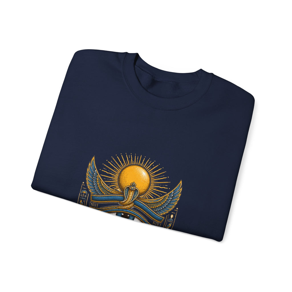 Matching Couple Sweatshirt - Eye of Ra & Horus Matching Couple Premium Fleece Sweatshirt Hand-Drawn Art His Hers Anniversary Gift - Design A