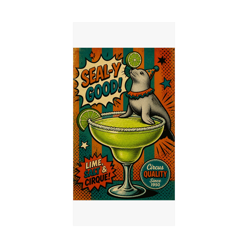 Margarita Balancing Seal Wall Art Poster 18×24 Pop Art Living Room Decor Maximalist Print