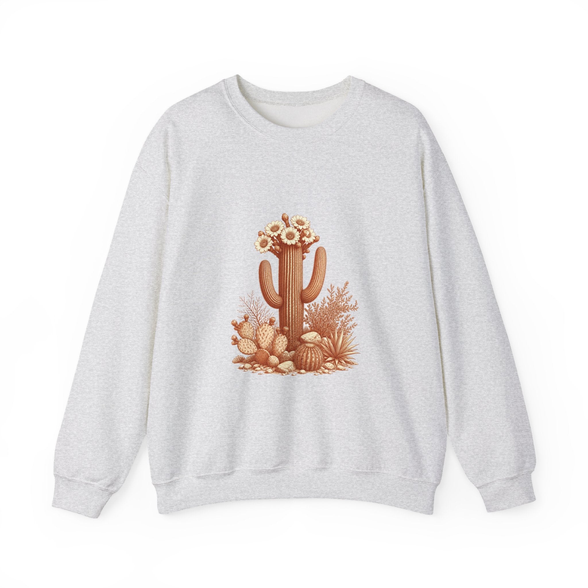 Matching Couple Sweatshirt - Desert & Rainforest Matching Couple Crewneck Sweatshirt Vintage Art His Hers Wedding Gift - Design A