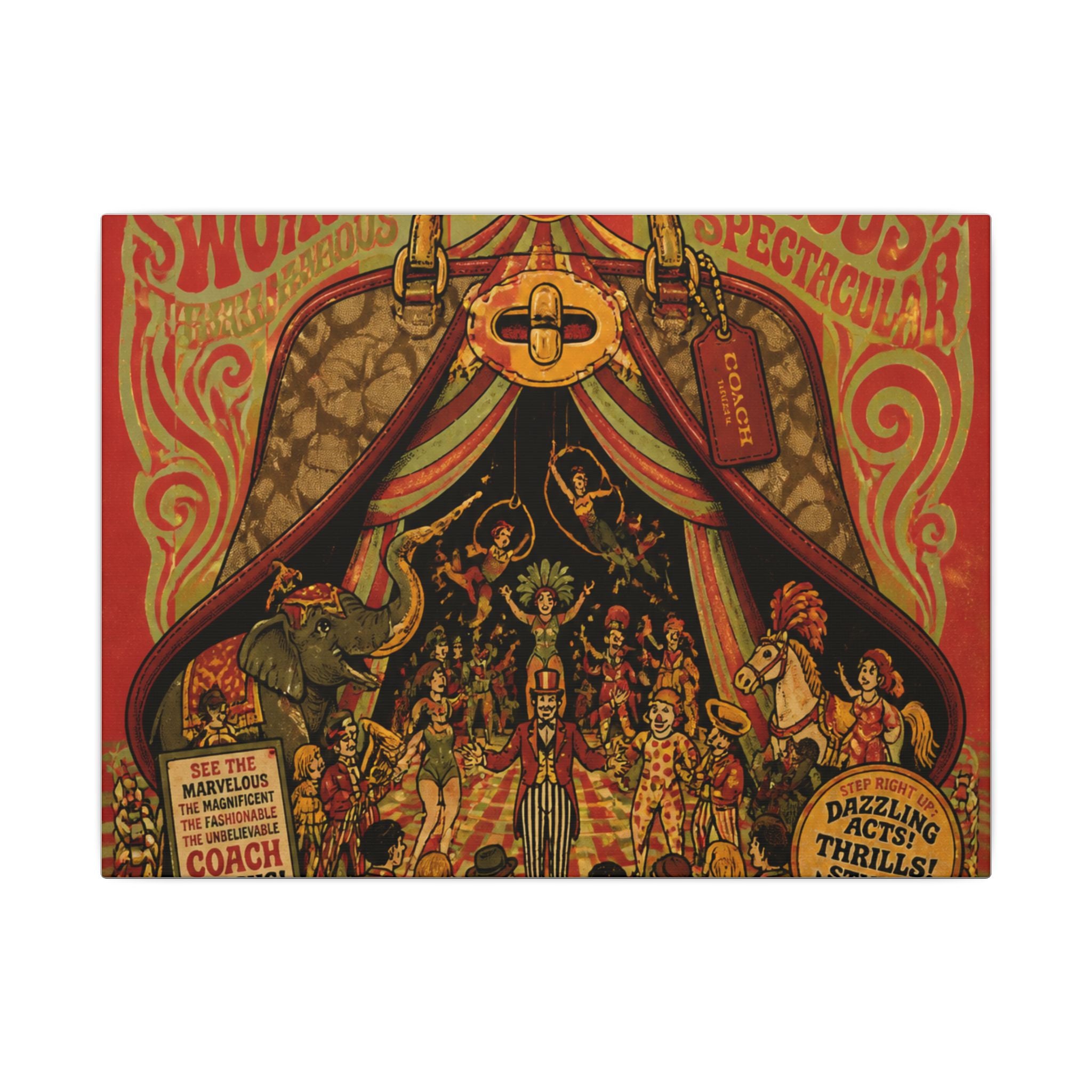 Handbag Big Top Wall Art Canvas 16×20 Psychedelic Cafe Decor Maximalist Print