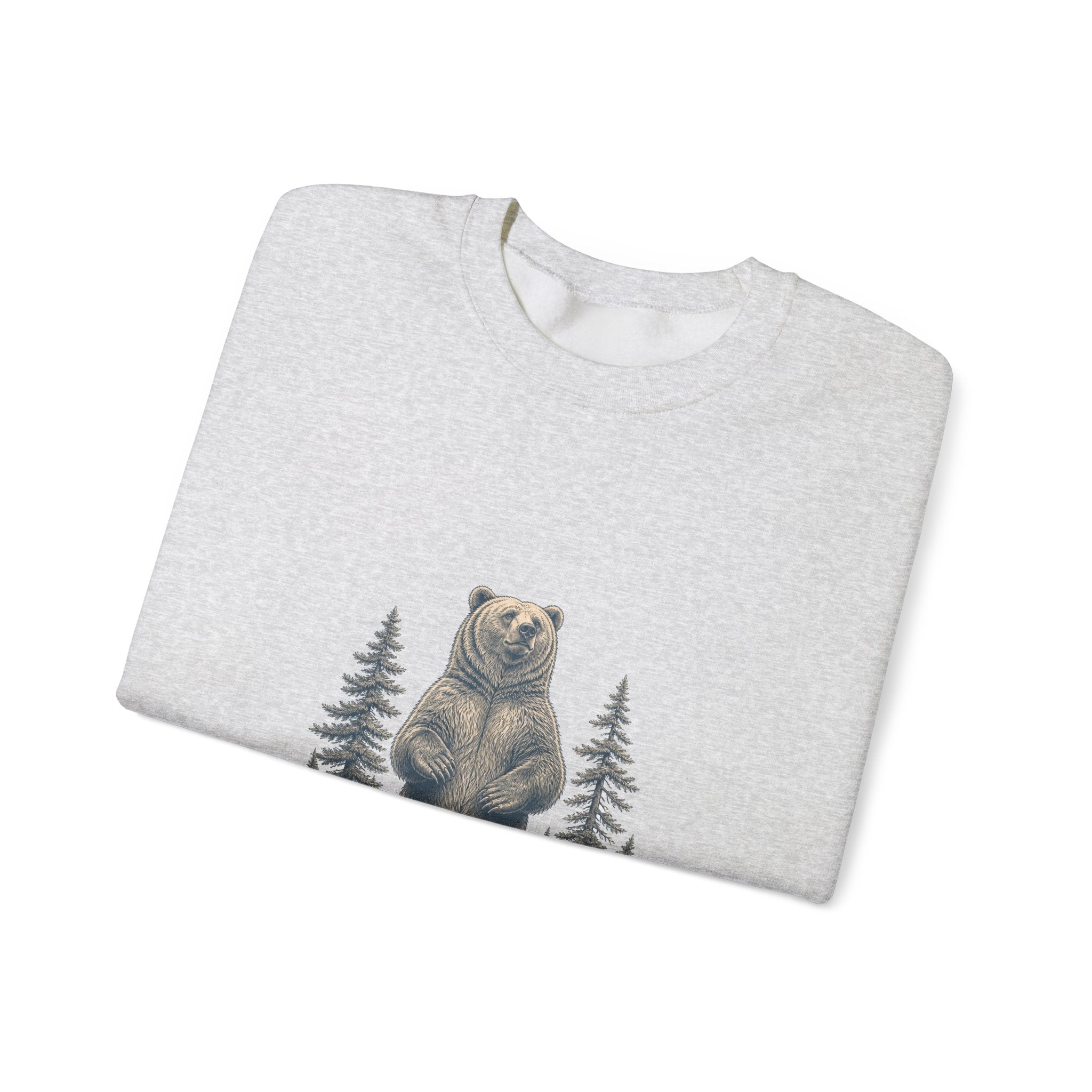 Matching Couple Sweatshirt - Bear & Deer Matching Couple Comfort Colors Crew Vintage Art His Hers Honeymoon Gift - Design A