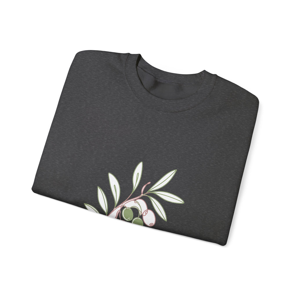 Matching Couple Sweatshirt - Olive Branch & Fig Matching Couple Comfort Colors Crew Minimalist Art His Hers Christmas Gift - Design A
