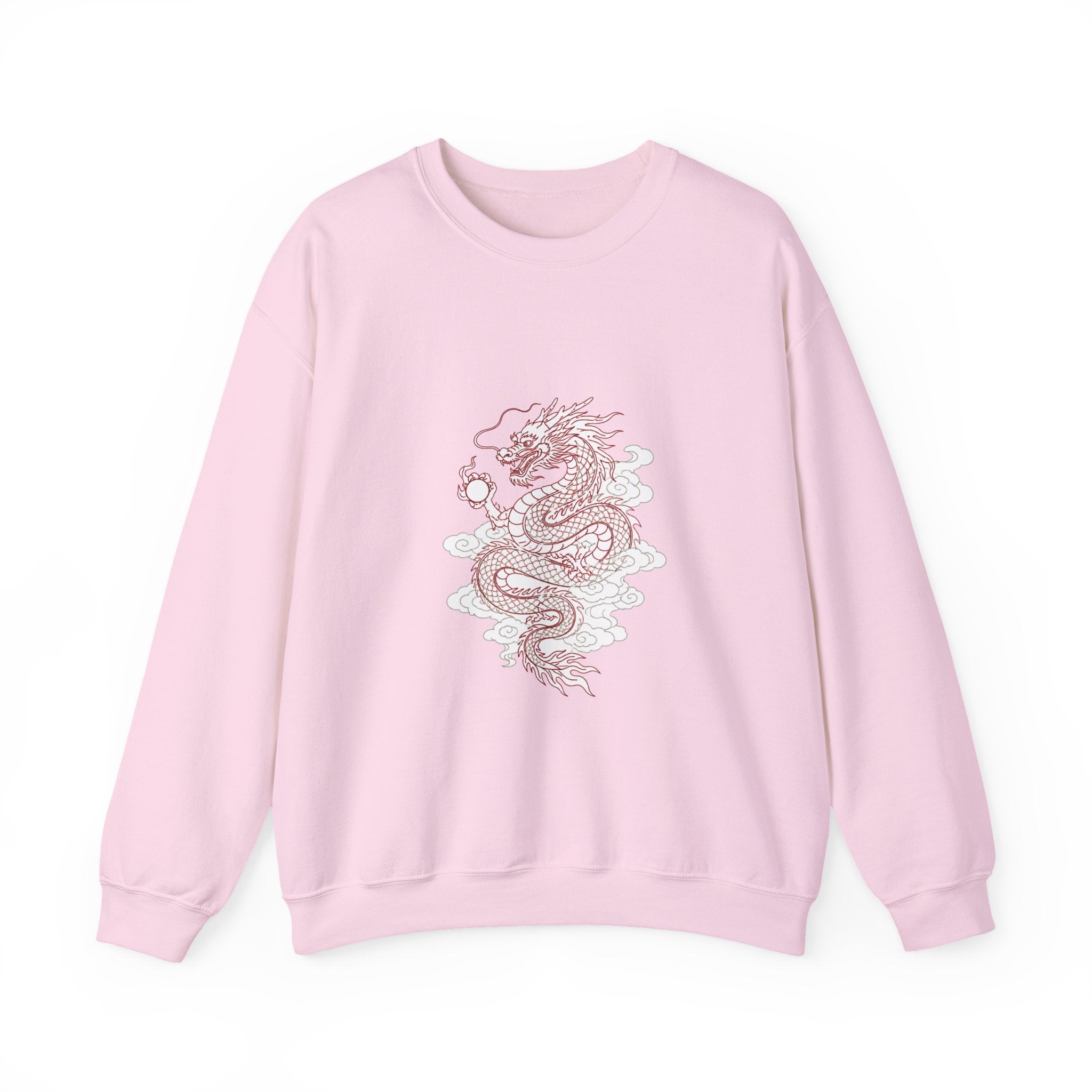 Matching Couple Sweatshirt - Dragon & Phoenix Matching Couple Crewneck Sweatshirt Minimalist Art His Hers Valentine Gift - Design A
