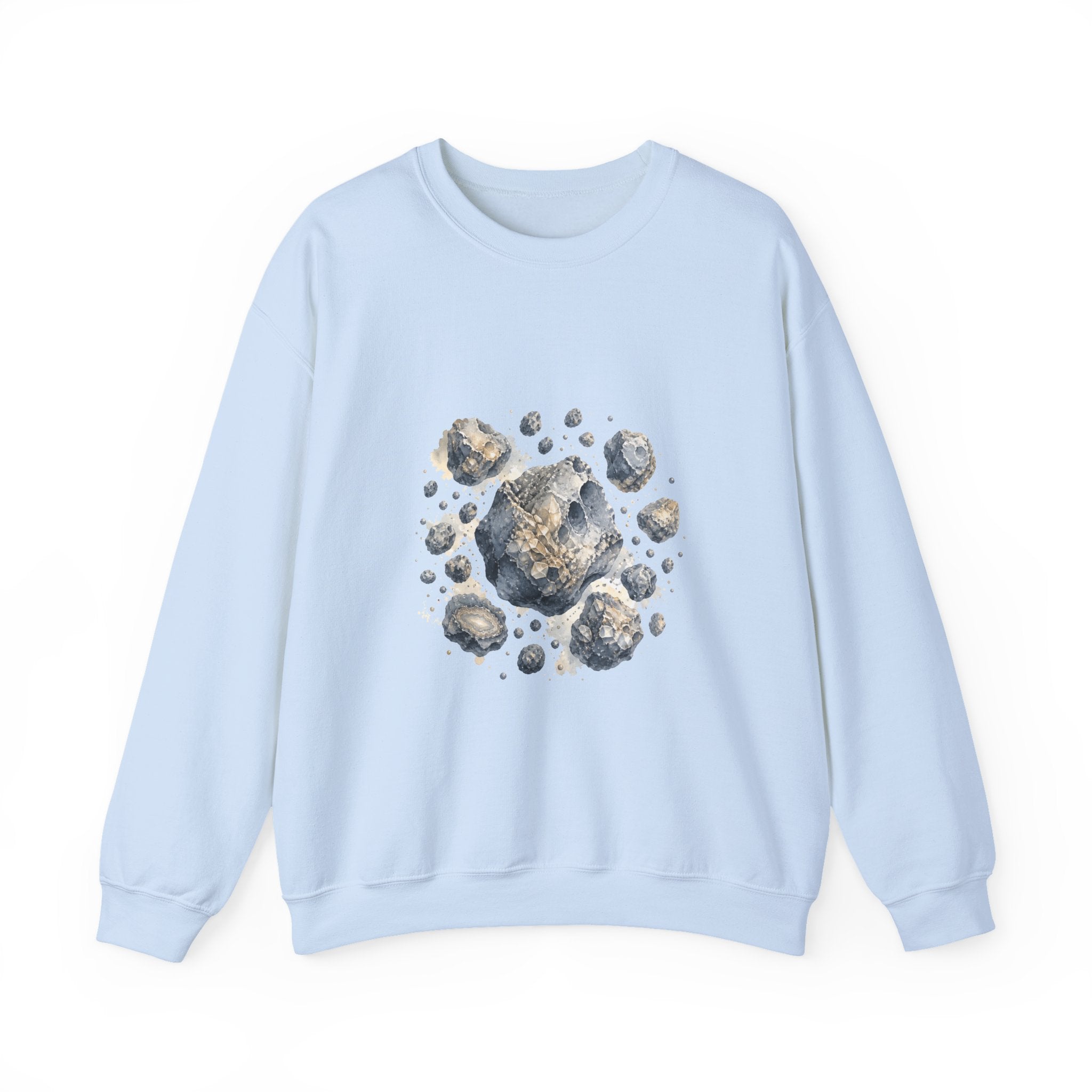 Matching Couple Sweatshirt - Comet & Asteroid Matching Couple Comfort Colors Crew Watercolor Art His Hers Birthday Gift - Design B