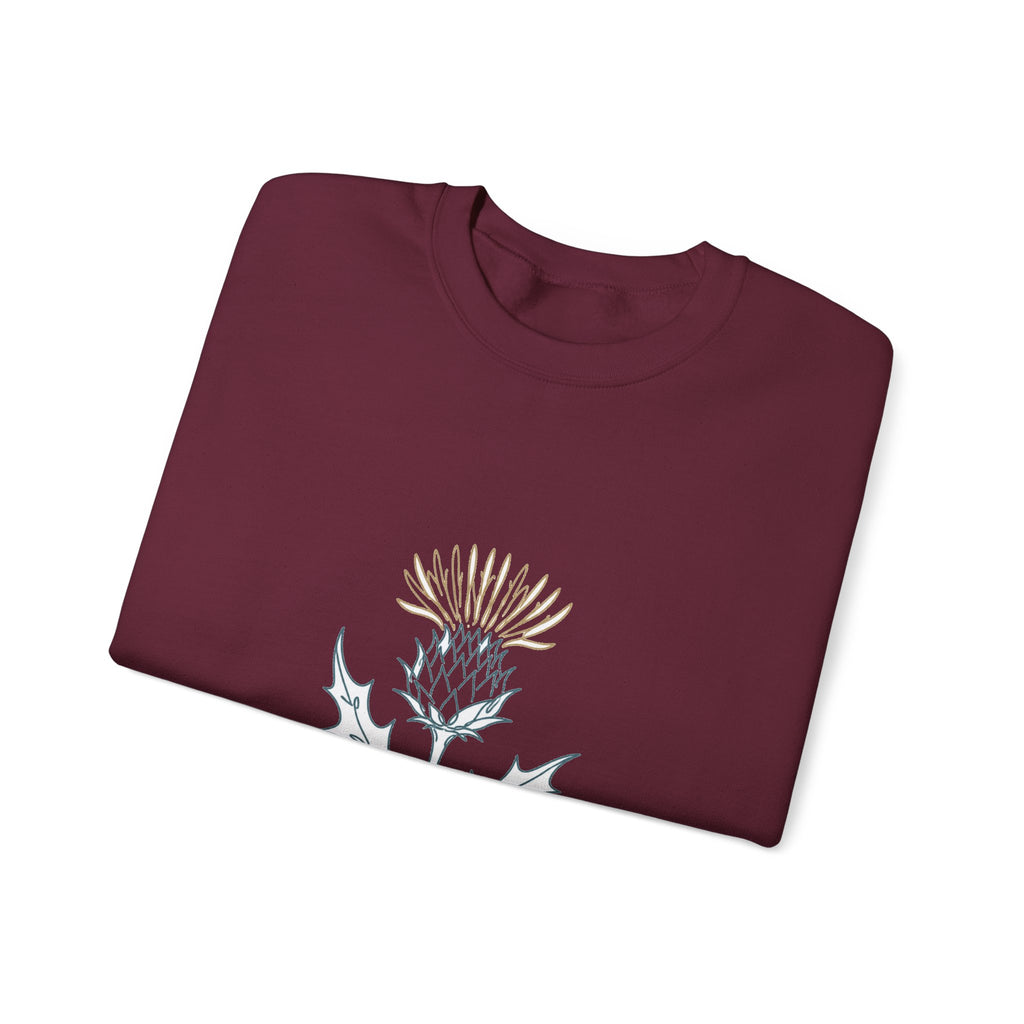 Matching Couple Sweatshirt - Lavender & Thistle Matching Couple Premium Fleece Sweatshirt Minimalist Art His Hers Christmas Gift - Design B