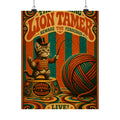 Cat Lion Tamer Wall Art Poster 24×36 Psychedelic Dining Room Decor Maximalist Print