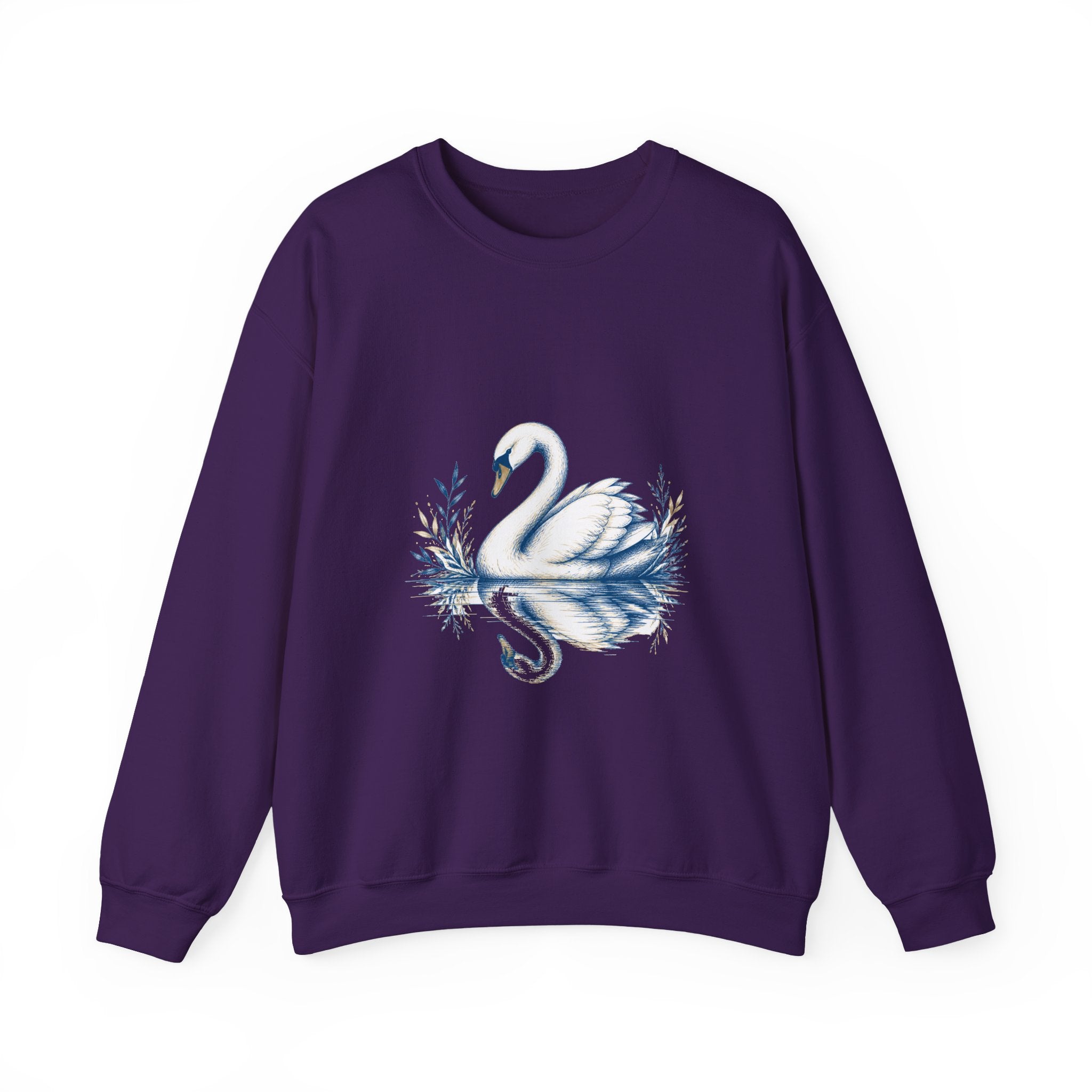 Matching Couple Sweatshirt - Raven & Swan Matching Couple Crewneck Sweatshirt Hand-Drawn Art His Hers Best Friend Gift - Design B