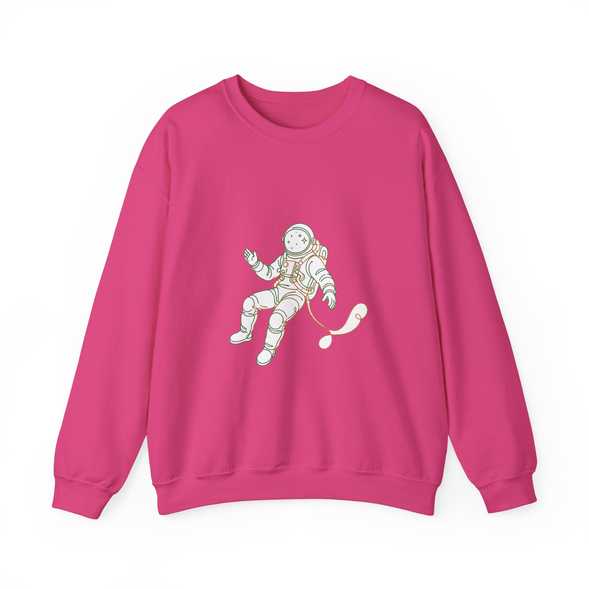 Matching Couple Sweatshirt - Astronaut & Planet Matching Couple Comfort Colors Crew Minimalist Art His Hers Christmas Gift - Design A