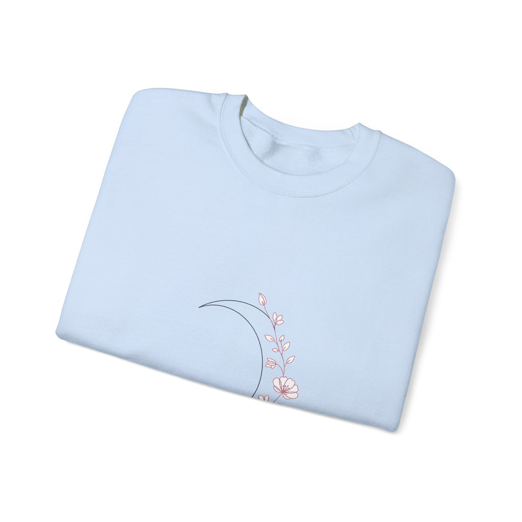 Matching Couple Sweatshirt - Waxing & Waning Moon Matching Couple Comfort Colors Crew Minimalist Art His Hers Christmas Gift - Design A