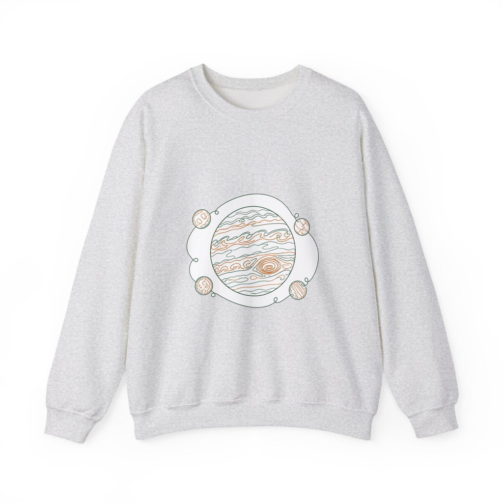 Matching Couple Sweatshirt - Saturn & Jupiter Matching Couple Comfort Colors Crew Minimalist Art His Hers Christmas Gift - Design B