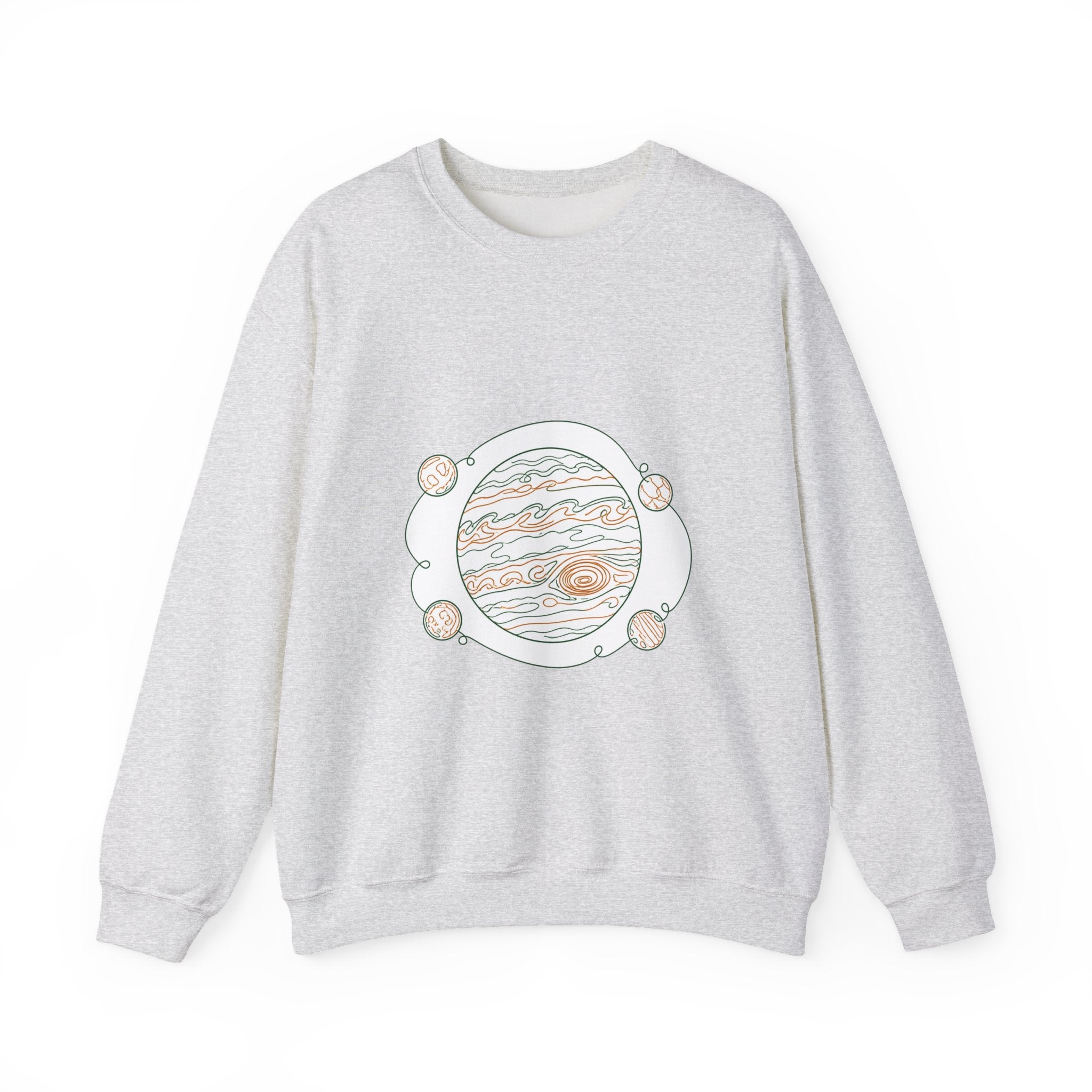 Matching Couple Sweatshirt - Saturn & Jupiter Matching Couple Comfort Colors Crew Minimalist Art His Hers Christmas Gift - Design B