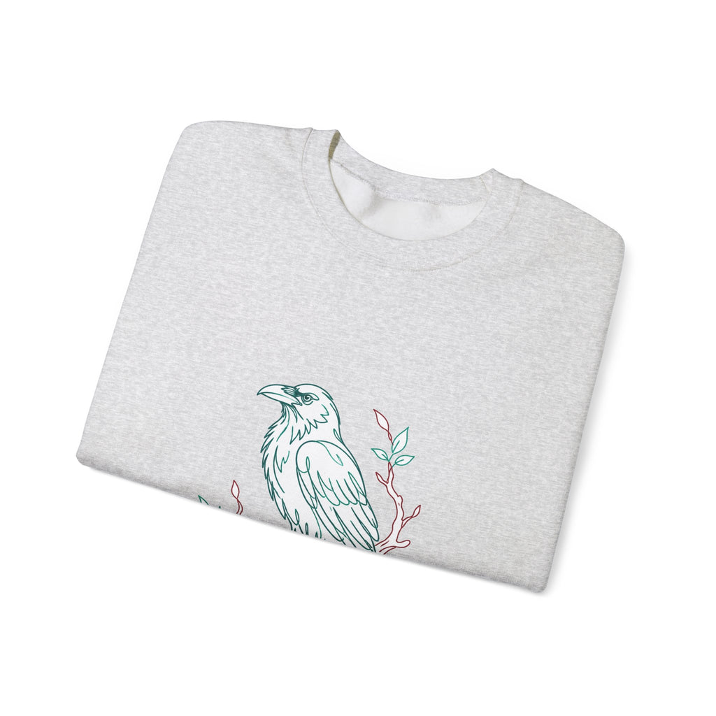Matching Couple Sweatshirt - Raven & Swan Matching Couple Premium Fleece Sweatshirt Minimalist Art His Hers Christmas Gift - Design A