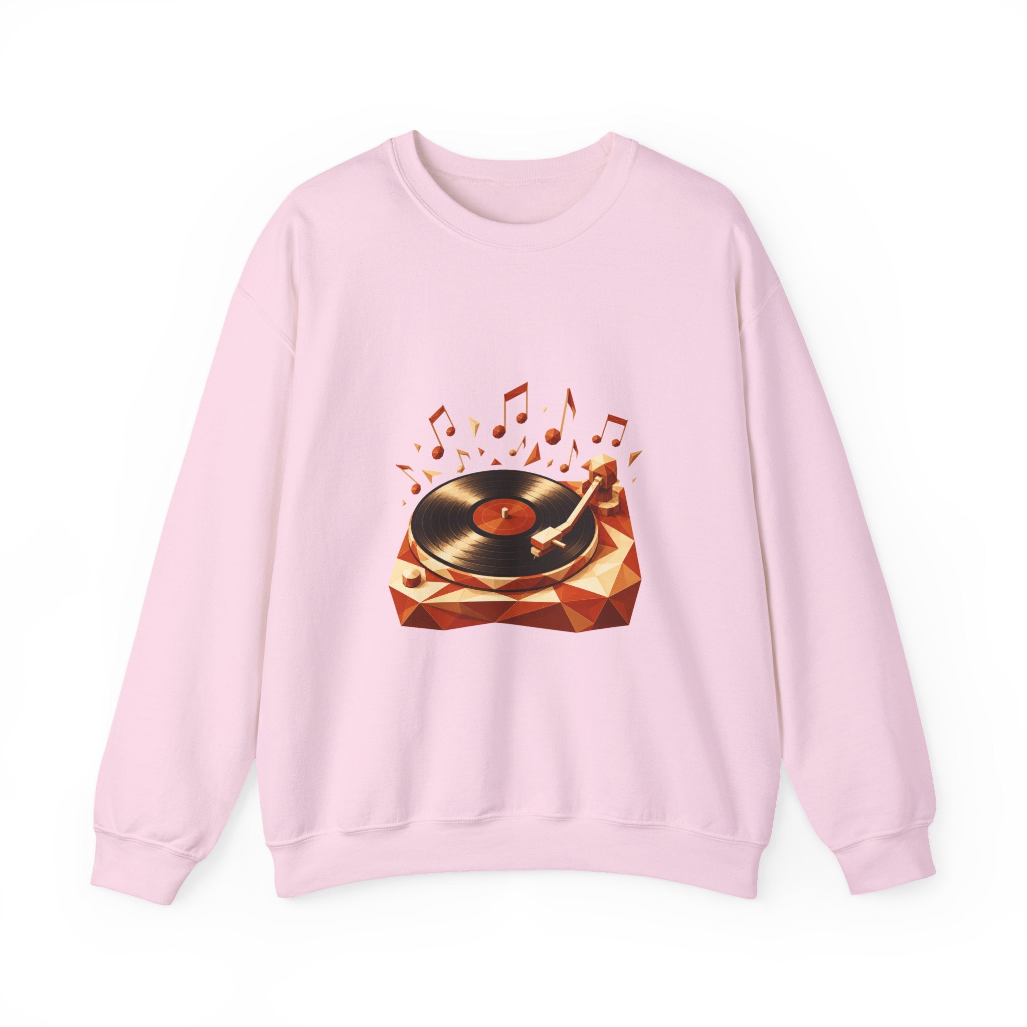 Matching Couple Sweatshirt - Vinyl & Cassette Matching Couple Premium Fleece Sweatshirt Geometric Art His Hers Love Gift - Design A