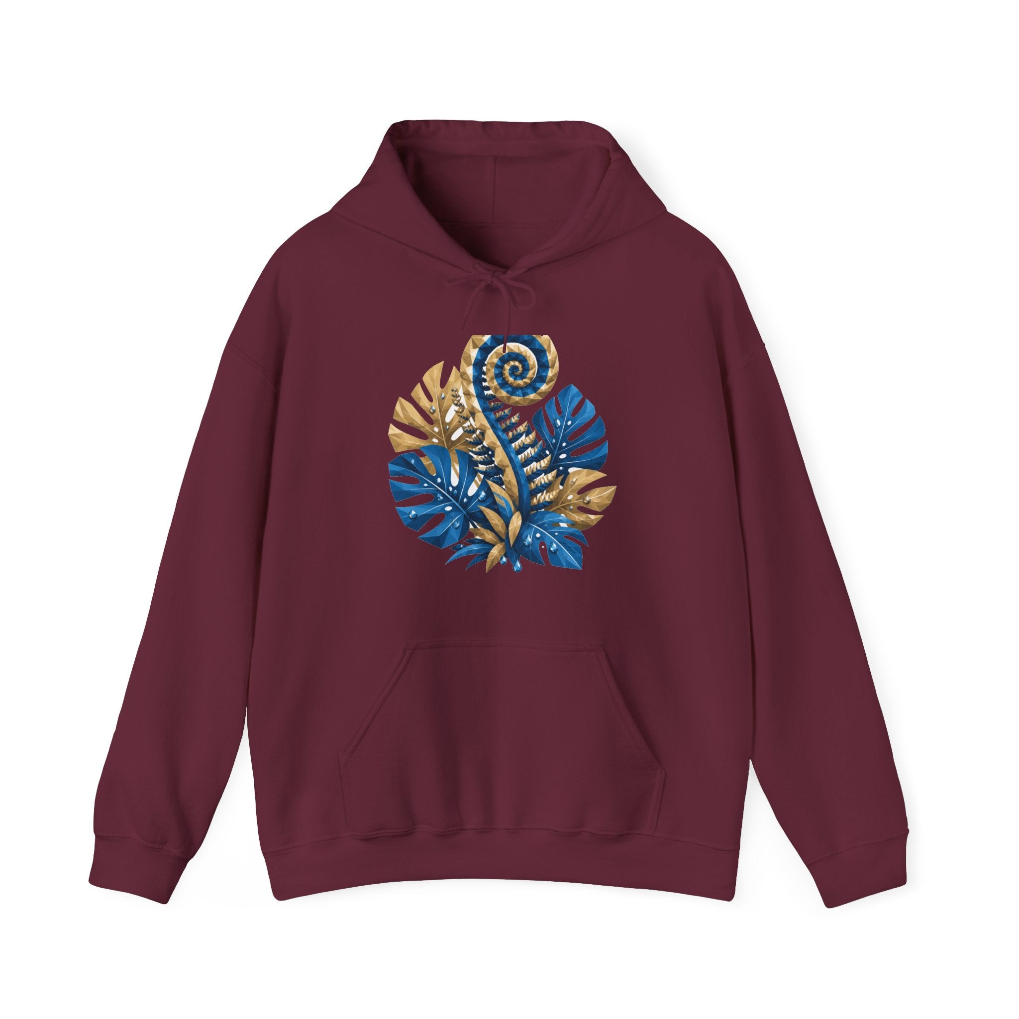 Matching Couple Sweatshirt - Desert & Rainforest Matching Couple Hooded Sweatshirt Geometric Art His Hers Couple Gift - Design B