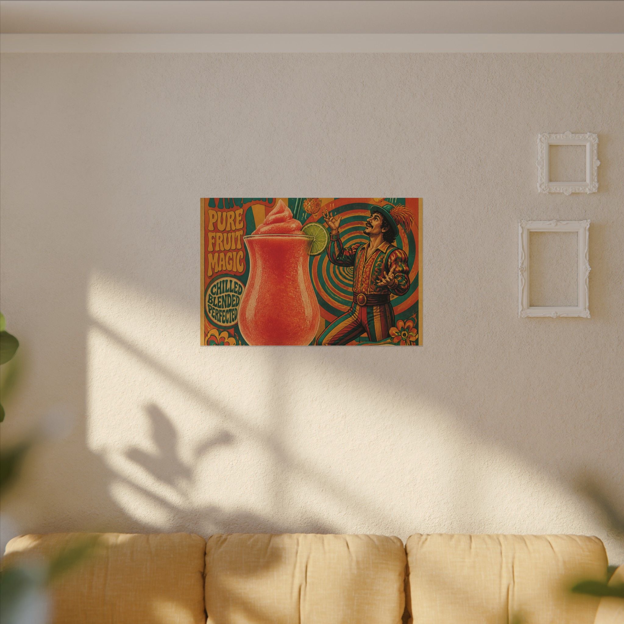 Daiquiri Fruit Juggler Wall Art Canvas 16×20 Psychedelic Cafe Decor Maximalist Print