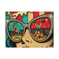 Sunglasses Circus Ring Wall Art Canvas 24×36 Pop Art Restaurant Decor Maximalist Print