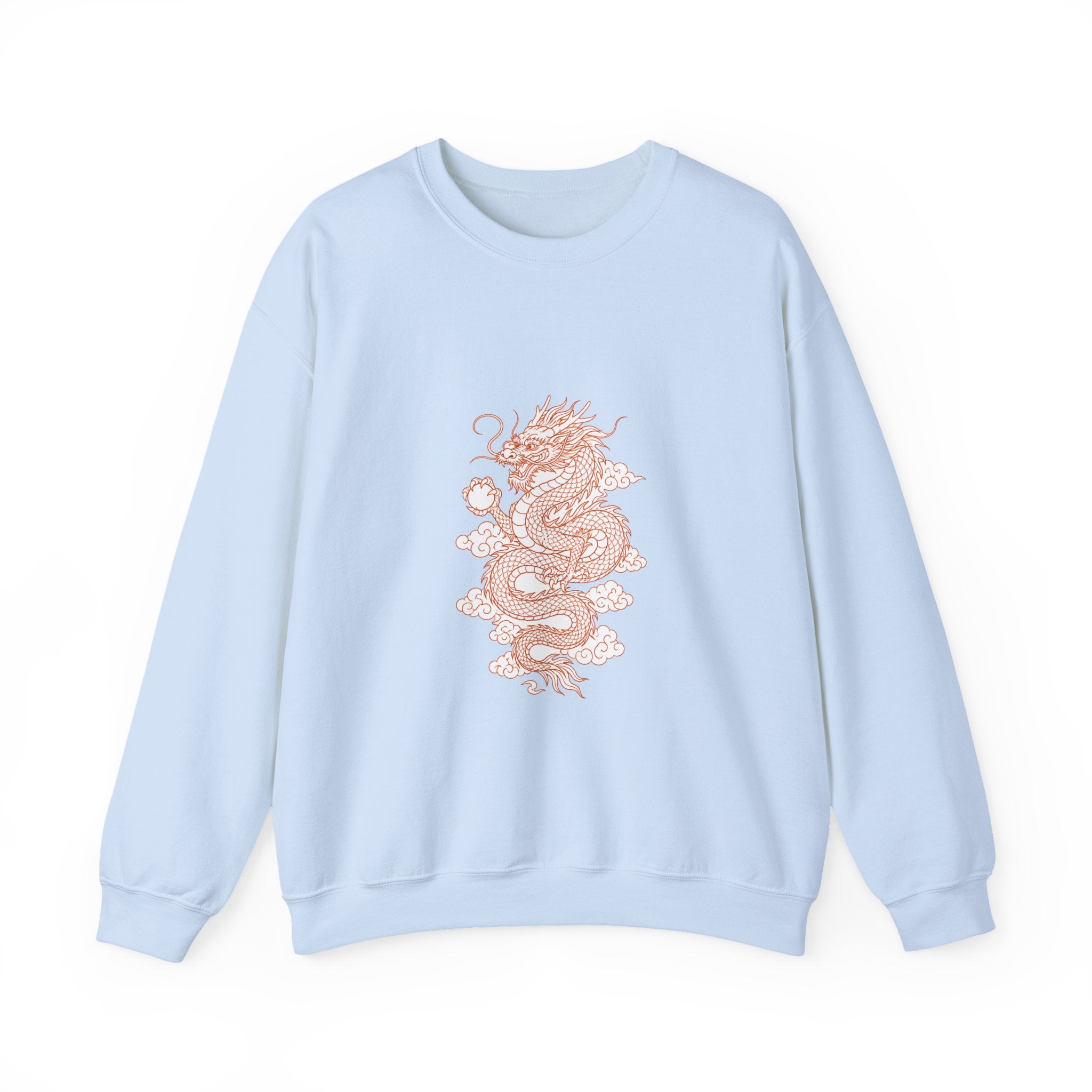 Matching Couple Sweatshirt - Dragon & Phoenix Matching Couple Comfort Colors Crew Minimalist Art His Hers Christmas Gift - Design A