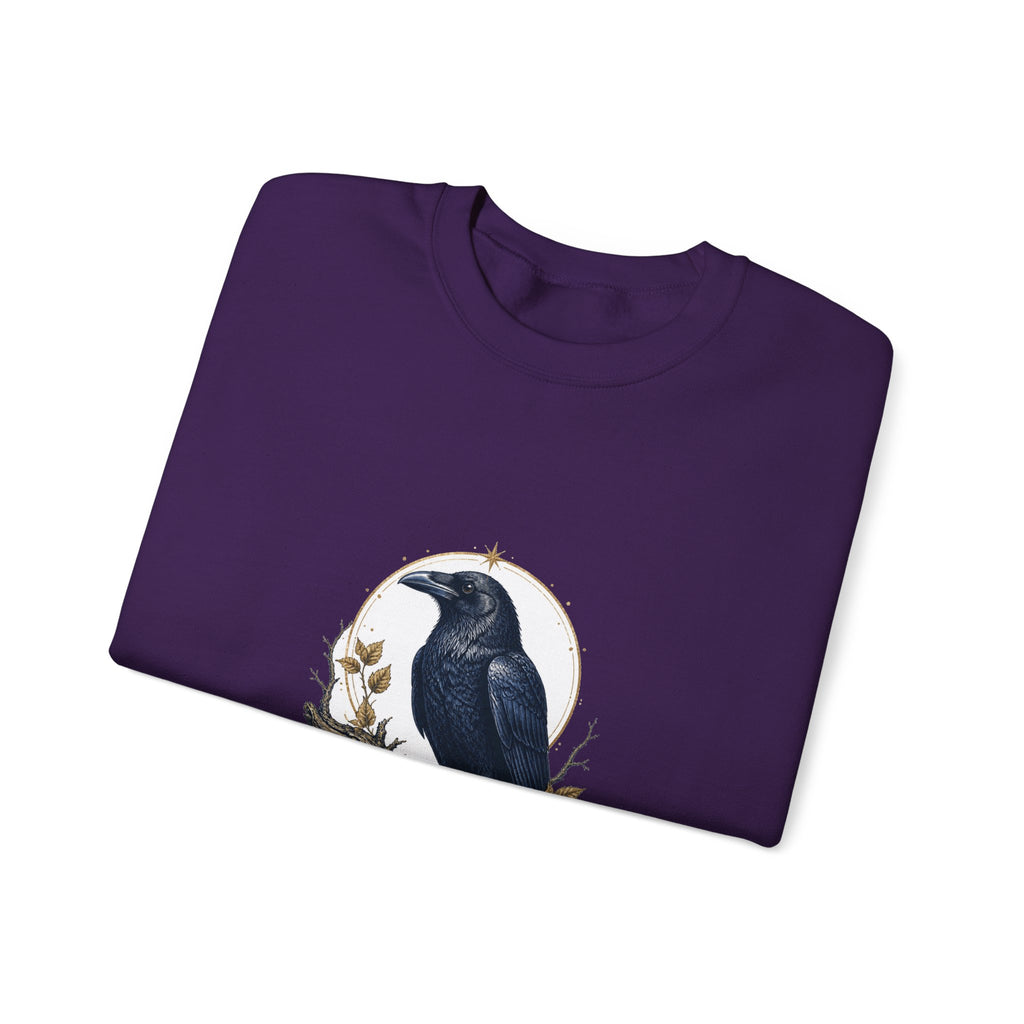 Matching Couple Sweatshirt - Raven & Swan Matching Couple Premium Fleece Sweatshirt Vintage Art His Hers Honeymoon Gift - Design A