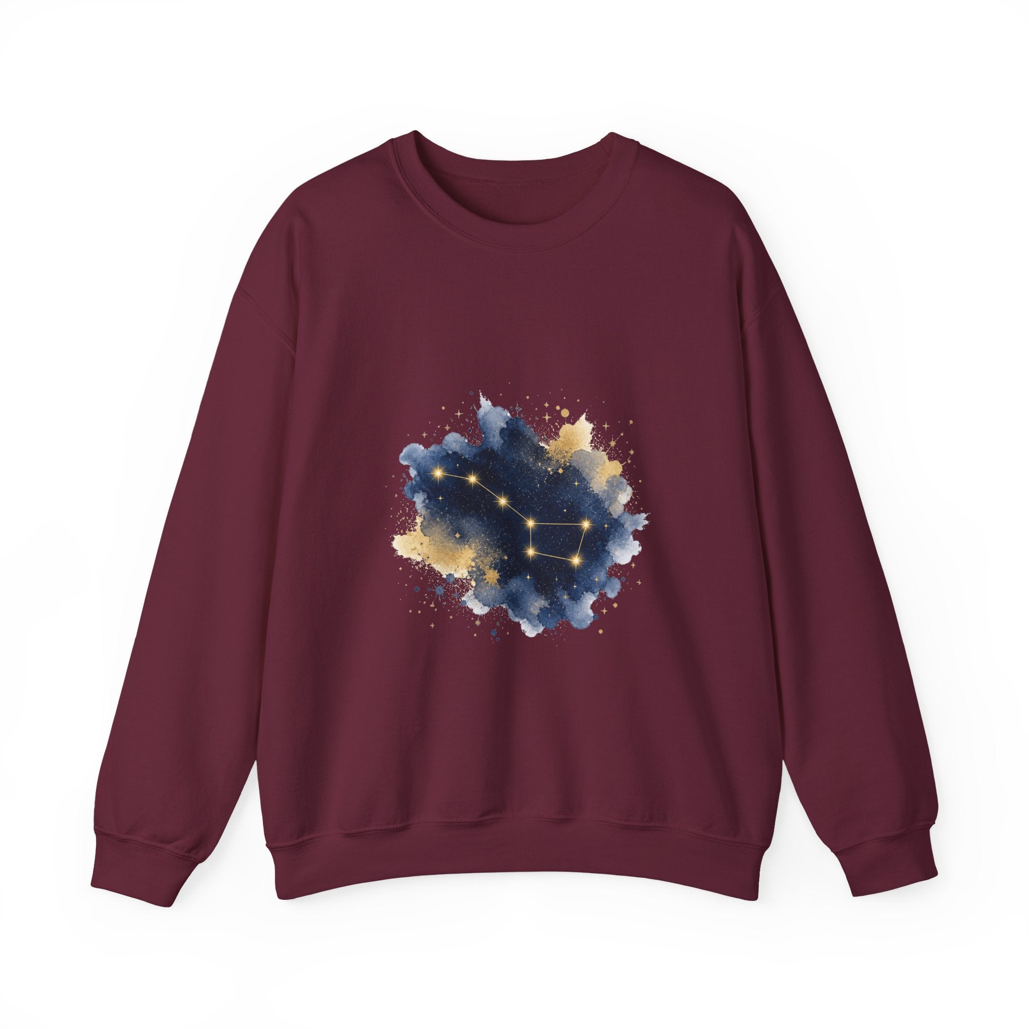 Matching Couple Sweatshirt - Big & Little Dipper Matching Couple Comfort Colors Crew Watercolor Art His Hers Birthday Gift - Design A