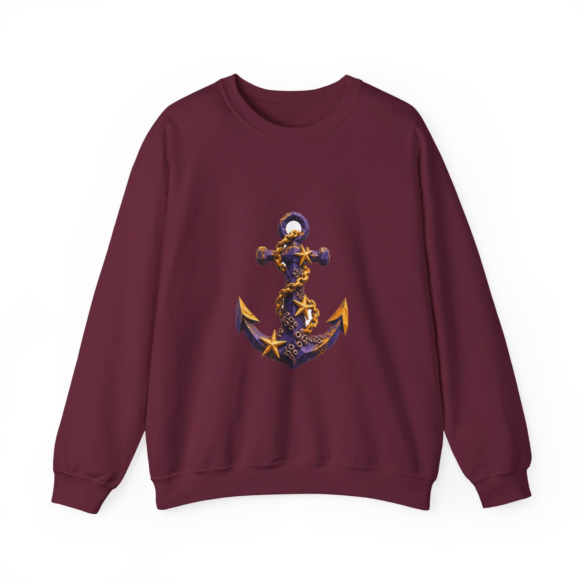 Matching Couple Sweatshirt - Anchor & Sail Matching Couple Crewneck Sweatshirt Geometric Art His Hers Couple Gift - Design A