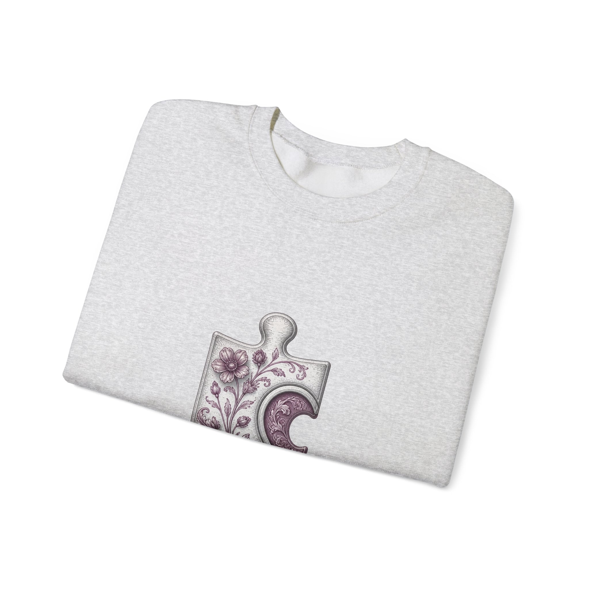 Matching Couple Sweatshirt - Puzzle Pieces Matching Couple Premium Fleece Sweatshirt Vintage Art His Hers Honeymoon Gift - Design A