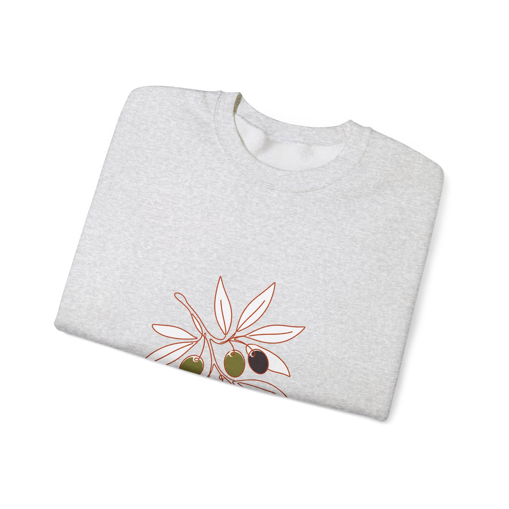 Matching Couple Sweatshirt - Olive Branch & Fig Matching Couple Premium Fleece Sweatshirt Minimalist Art His Hers Christmas Gift - Design A