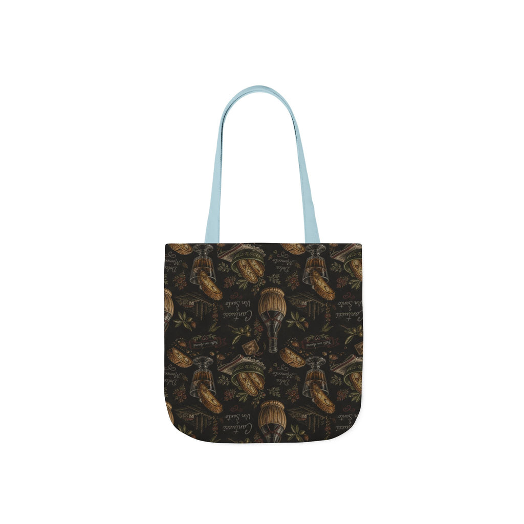 Biscotti & Vin Santo Canvas Tote Bag Mediterranean Kitchen Chalk Art Design Italian Cottagecore Gift