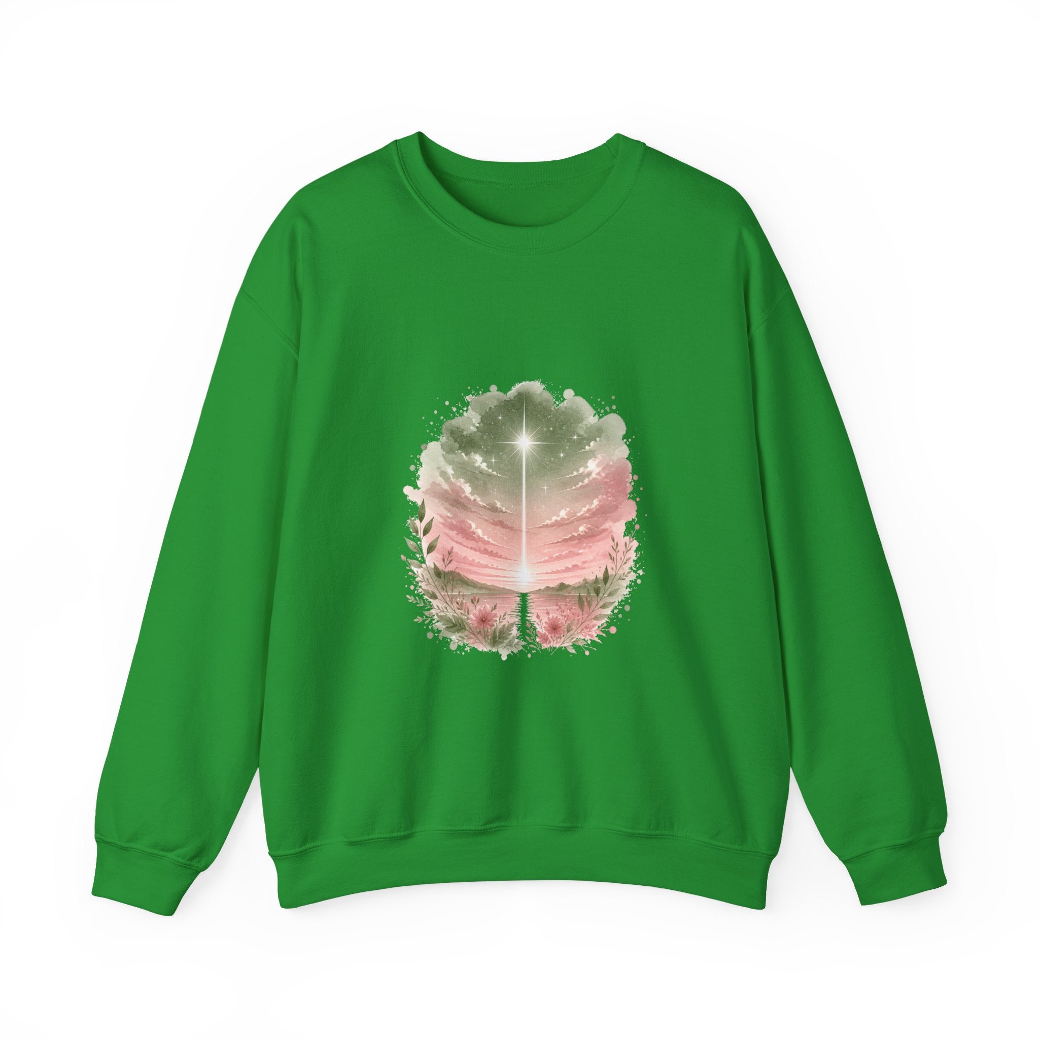 Matching Couple Sweatshirt - Evening & Morning Star Matching Couple Comfort Colors Crew Watercolor Art His Hers Birthday Gift - Design A