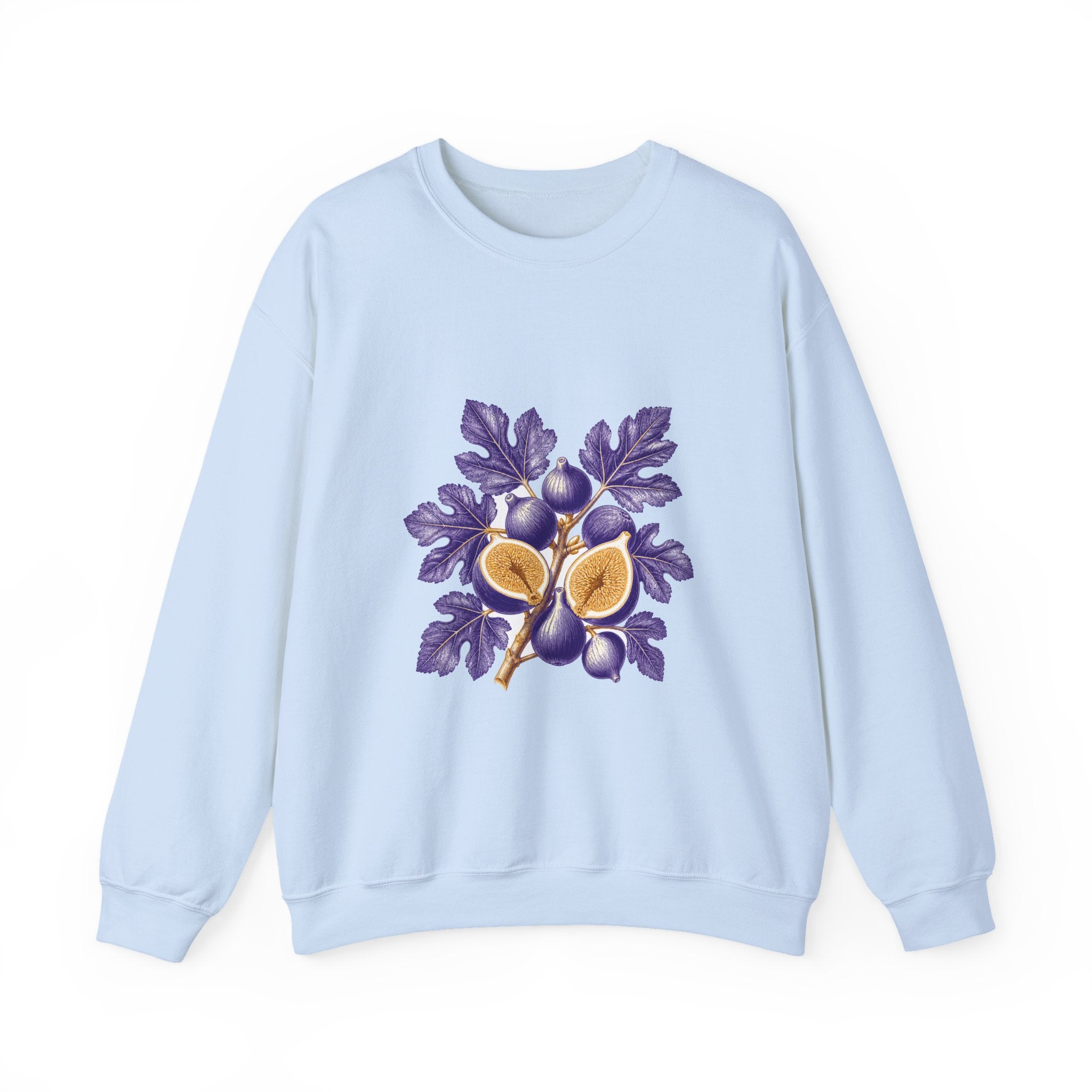Matching Couple Sweatshirt - Olive Branch & Fig Matching Couple Premium Fleece Sweatshirt Vintage Art His Hers Honeymoon Gift - Design B